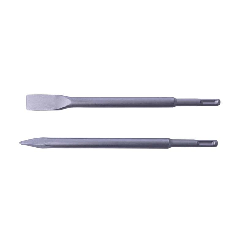 Scheppach | Jeu de 2 burins | Plat & Pointu | Original | Ø13,5mm | Longueur 250mm | SDS-Plus | Pour Perforateur DH1300Plus | Acc