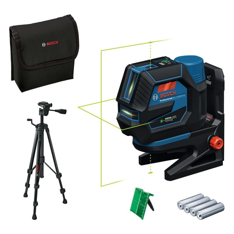 Bosch Professional laser combiné GCL 12V-50-22 CG (portée jusqu’à 50 m avec cellule de réception, Dual Power, Levelling Remote,