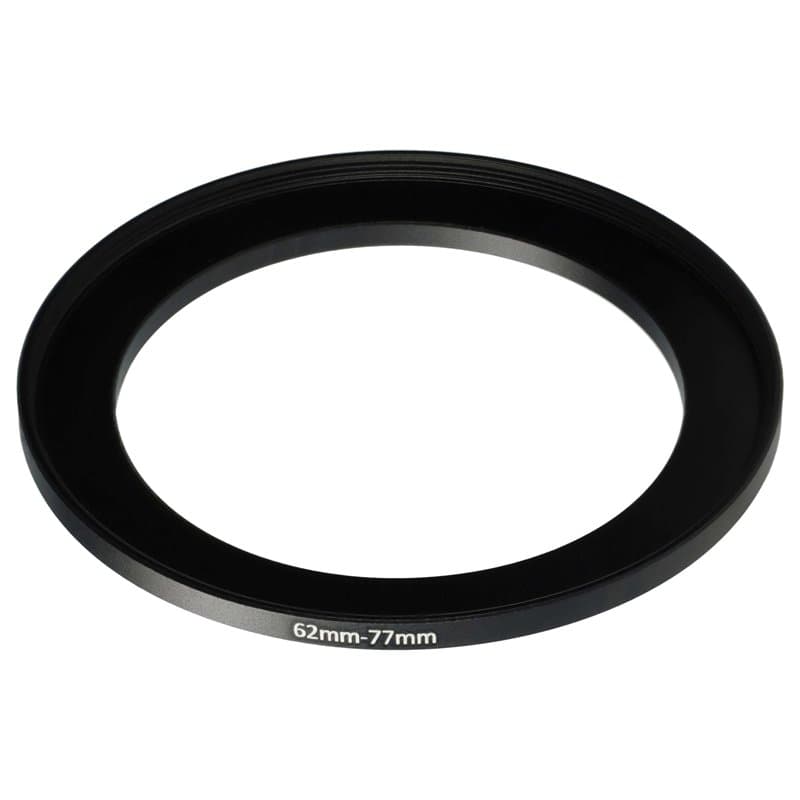 vhbw Bague d'adaptation de Filtre Step-Up de 62 mm vers 77 mm pour Objectif d'appareil Photo - Adaptateur, métal, Noir