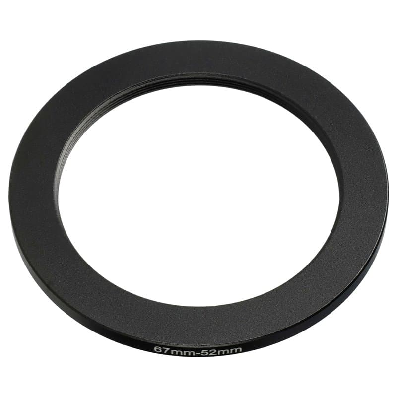 vhbw Bague d'adaptation de Filtre Step-Down de 67 mm vers 52 mm pour Objectif d'appareil Photo - Réducteur, métal, Noir