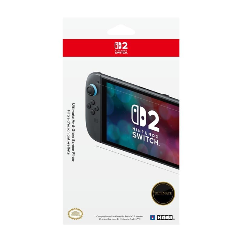 HORI Filtre d'écran anti-reflets pour Nintendo Switch 2 – Sous licence officielle Nintendo
