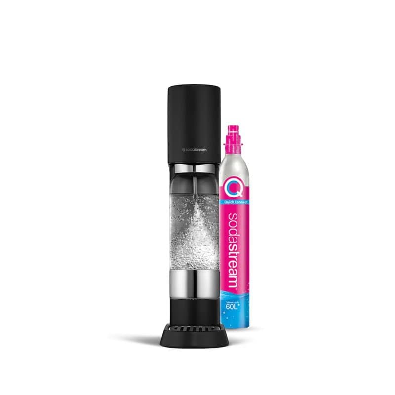 SodaStream ensō Machine à Eau Pétillante et Soda | Pack 1 Bouteille 1L Compatible Lave-Vaisselle + 1 Recharge de Gaz 60L à Clips