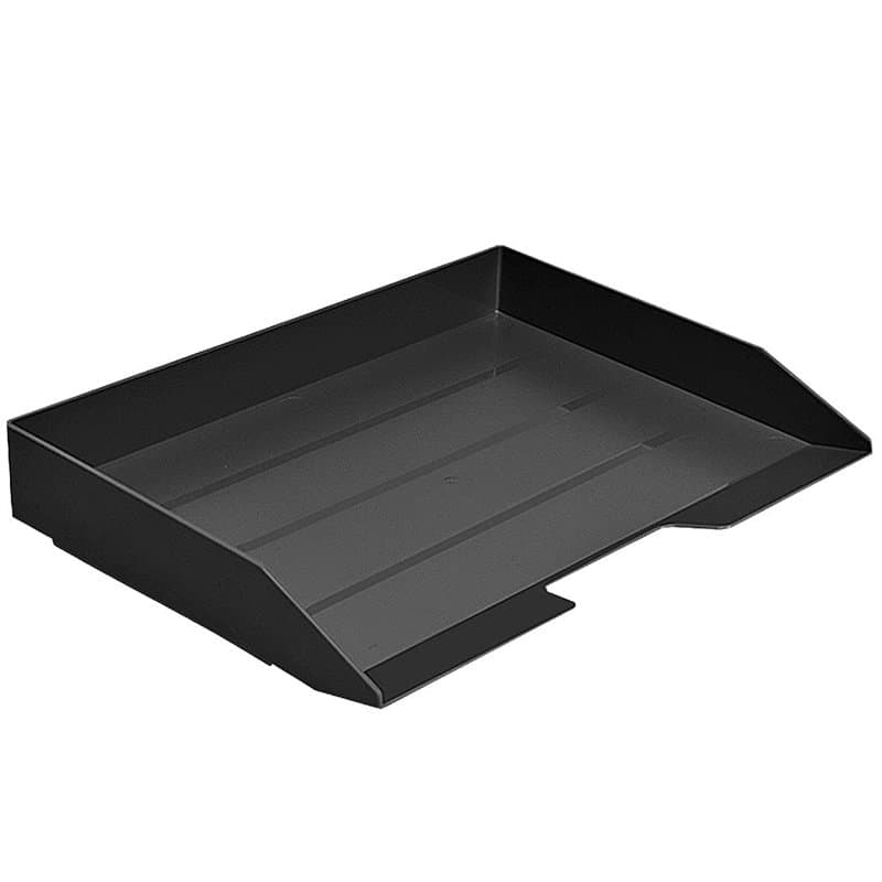Acrimet Corbeille à Courrier Empilable, Format Paysage, Organiseur de Bureau pour Papier et Document A4, Plastique Résistant (Co