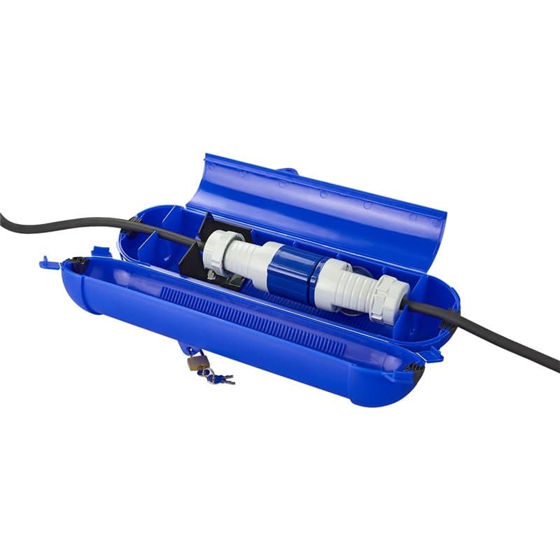 PRO PLUS Boîtier de Protection étanche pour protéger Les raccords de Prises CEE Bleu Dimensions (LXL): Environ 370 x90 mm