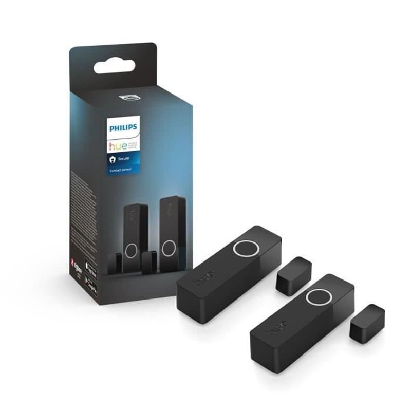Capteurs de contact - Philips Hue - Secure - x 2 - Noir - Installation facile - Contrôle via application