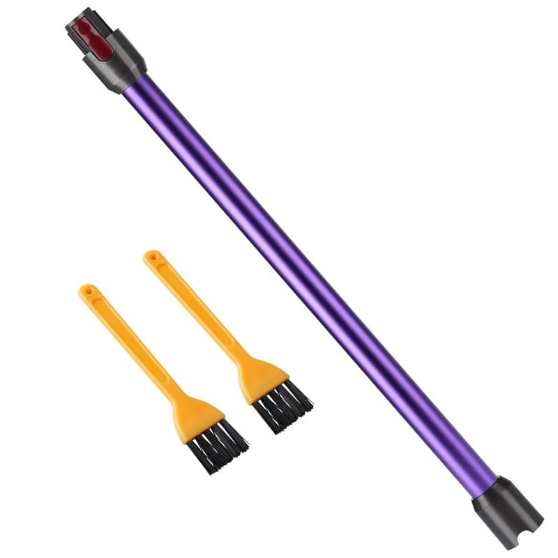 Elalove Tube Rigide Extensible Compatible aveu Dyson V11/V10/V15/V8/V7, Prolongateur de 73 cm avec 2 Brosses Jaunes, Connexion R