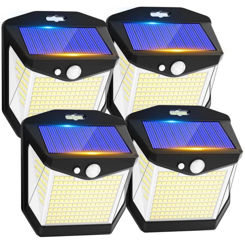 Vanranger Lampe Solaire Exterieur Détecteur Mouvement - 248 LED Lumiere Solaire Exterieur IP65 Etanche éclairage 270° Sécurité s