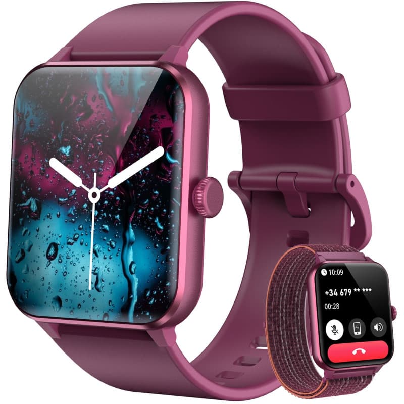 Blackview Montre Connectée Femmes, avec Fonction téléphonique/Rappel de Message, Montre de Sport avec 100+ Modes Sportifs, Monit