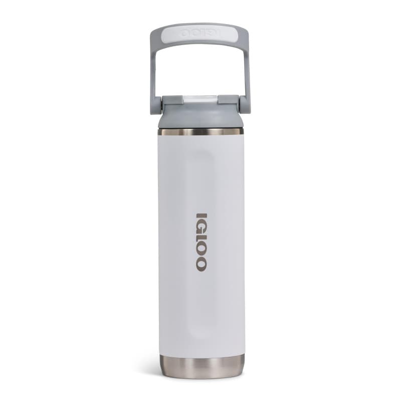 IGLOO Thermos Sipper 20, bouteille en acier inoxydable, isolée, 0,6 L, étanche, blanche