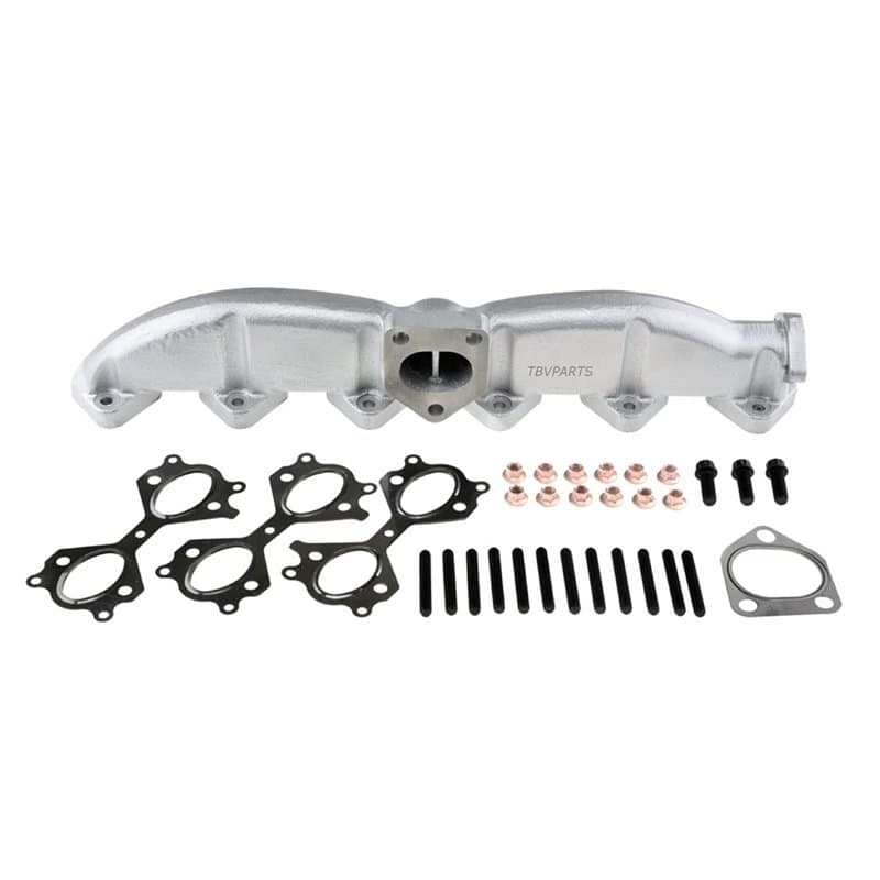TBVPARTS Collecteur d'échappement 11622248166 + Jeu de Joints 18407788422 en Fer ductile 11627788422 Compatible avec E60 E61 E65