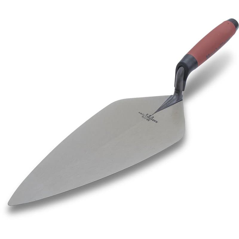 Marshalltown Truelle, truelle de style londonien avec manche ergonomique Durasoft, en acier au carbone, avec pointe large et col