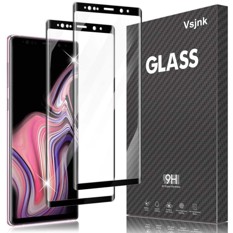 Vsjnk Verre trempé Compatible avec Samsung Galaxy Note 9 Film protection ecran,2 Pièces protector HD Vitre 9H Dureté Glass Sans