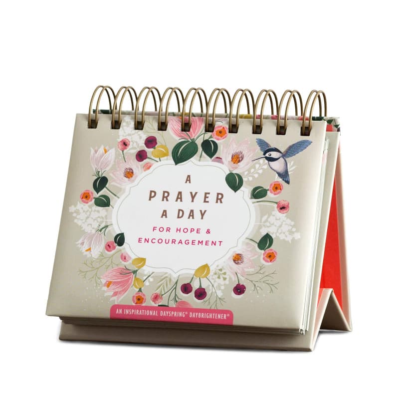 Dayspring Calendrier perpétuel « A Prayer A Day » (J0523), blanc, 14 x 13 x 3,8 cm