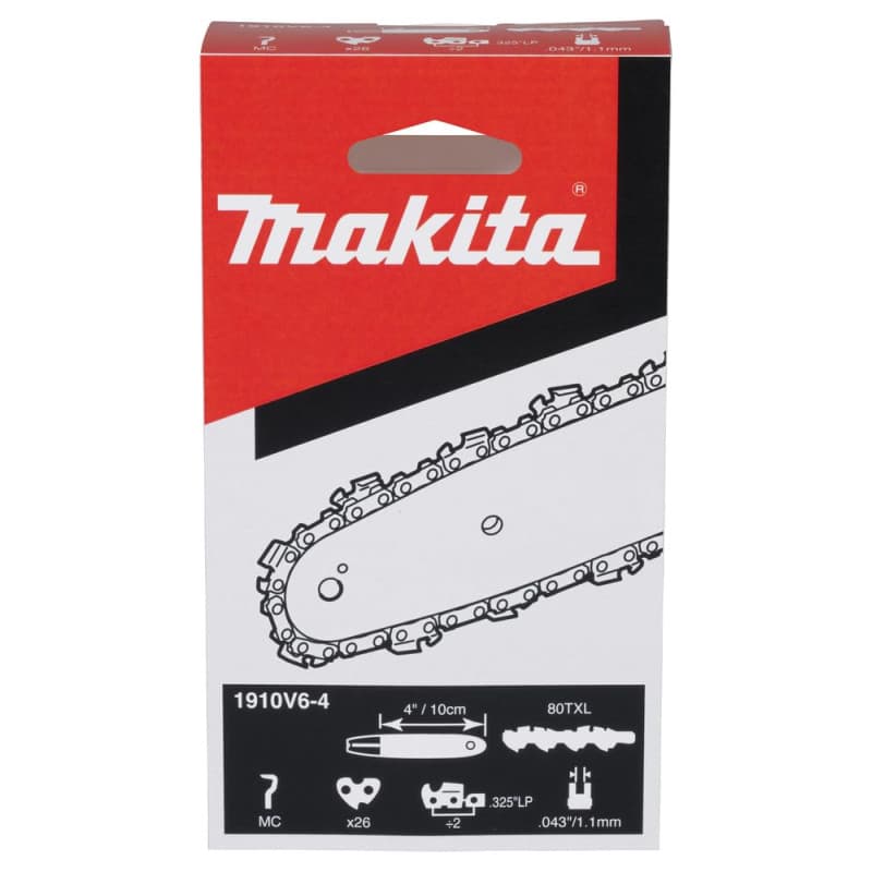 Chaîne de tronçonneuse Makita 1910V6-4 4"/25 cm 80TXL • 0,325" LP • 26 • 1,1 mm • MC (1 pièce)