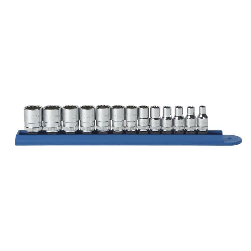 GearWrench 80306 Jeu de Douilles Standard 12 Pts 1/4", 13 Pièces