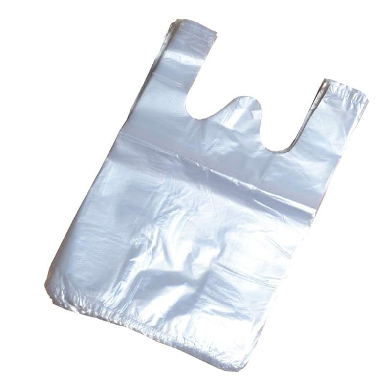 100pcs Gilet en Plastique Transparent 22x32cm / 8.7x12.6inch - Sacs Style Transporteur pour Alimentaire, Shopping, À Emporter, M