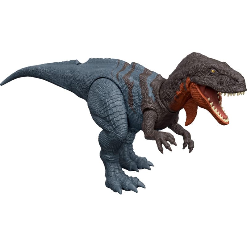 Mattel Jurassic World : Renaissance, Figurine articulée Abelisaurus Rugissement féroce, dinosaure avec mouvement de mâchoire, at