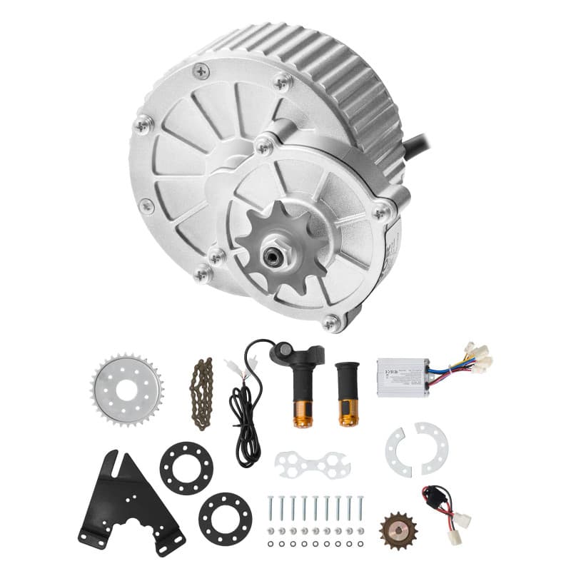 VEVOR Kit de moteur électrique à balais, 450 W, moteur électrique CC pour karts, 36 V 3000 tr/min, avec contrôleur de vitesse et