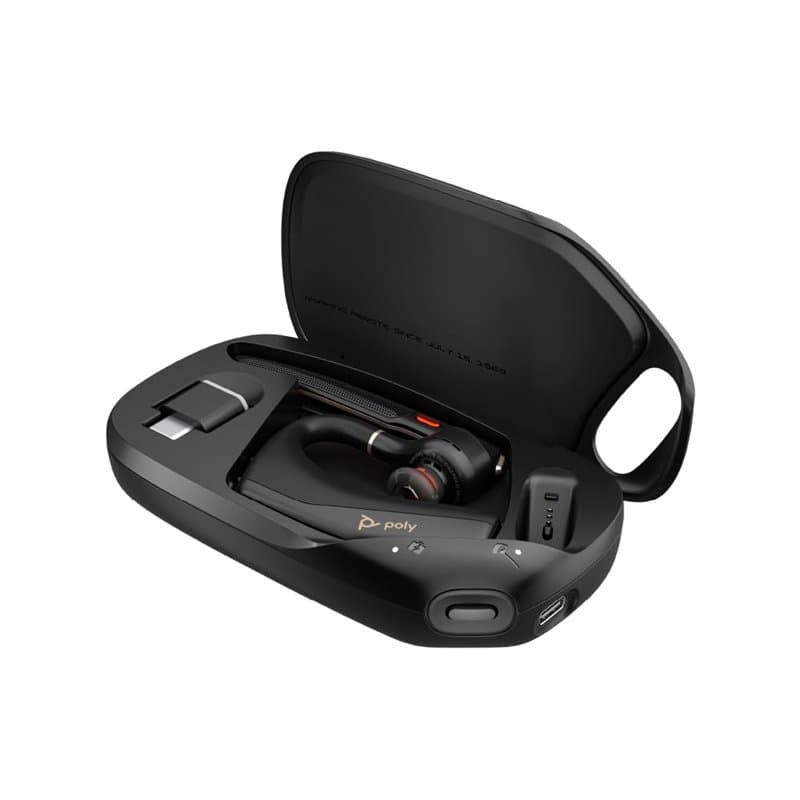 POLY Voyager Legend 50-M Casque UC avec Quatre Microphones, Annulation du Bruit, Technologie Noise Block, étui de Charge Portabl