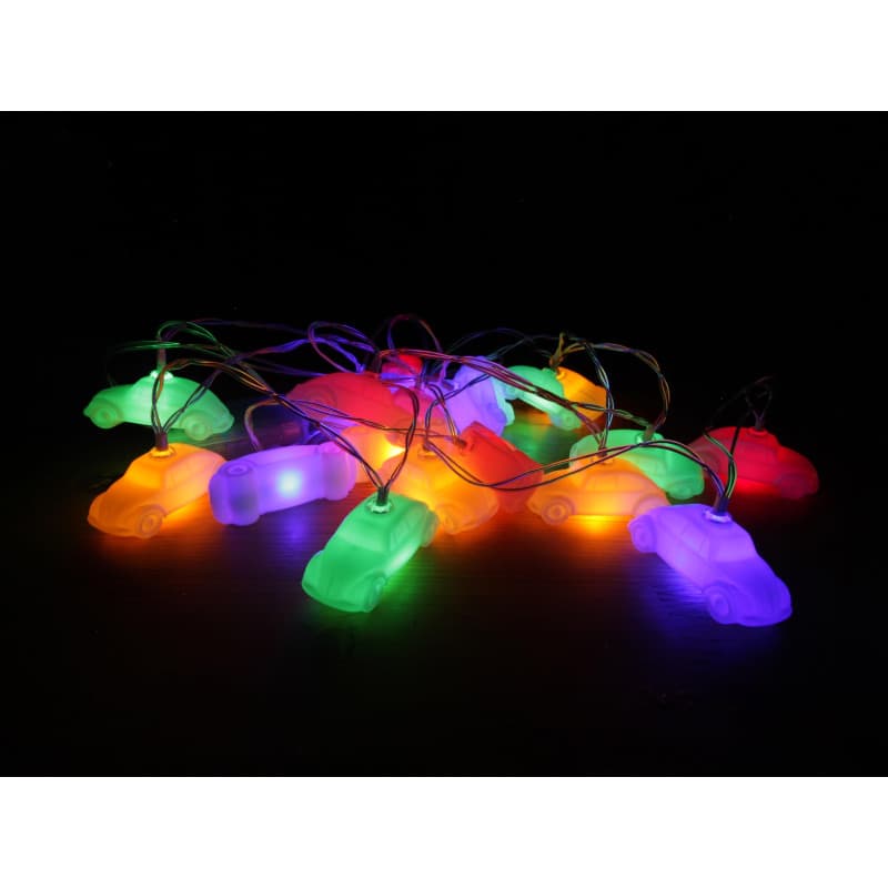 BRISA VW Collection - Ambiance stylée Coccinelle Volkswagen Chaîne lumineuse à piles pour fêtes, chambres d'enfants, ateliers &