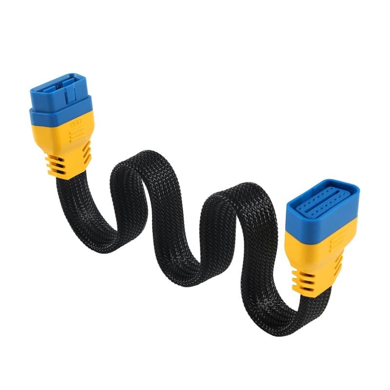 PLAYOCCAR OBD-II Câble d'extension 16 Broches Mâle à Femelle Adaptateur, Cordon d'extension OBD2 pour Outil de Diagnostic Automo