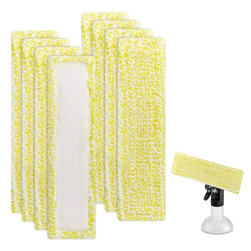 8 Pièces Microfibre Lavette pour Kärcher WV Accessoires Kit, pour Kärcher WV2 WV5 WV6 Plus Premium Chiffons de Nettoyage, pour N