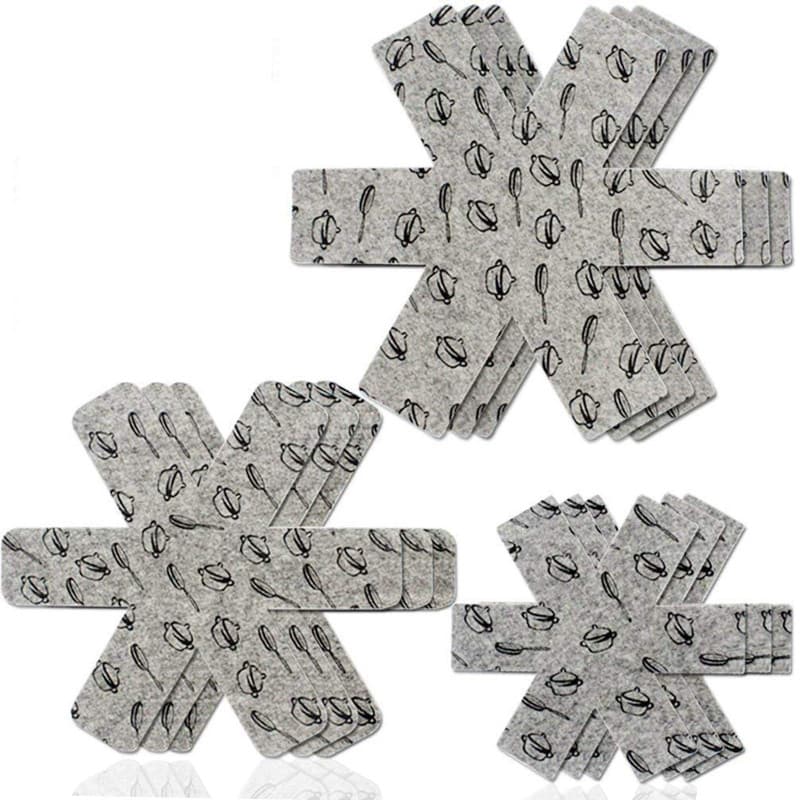 9 Pcs Protecteurs de Casseroles Protecteurs de Casseroles Antidérapants Séparateurs Protège Poêles et Surfaces de Protection des