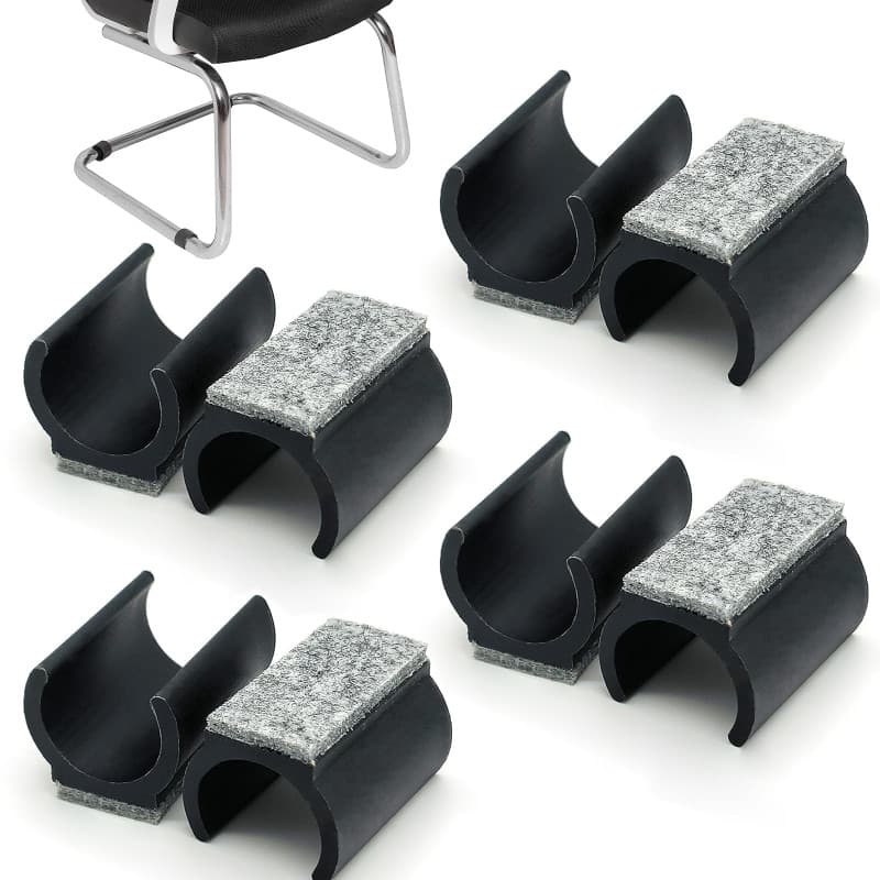 KAIYAYA 8 Pièces Protection Pied de Chaise, 24-25mm Embout Pied de Tampon, Protection Pieds pour Chaise U en Porteàfaux, Protége