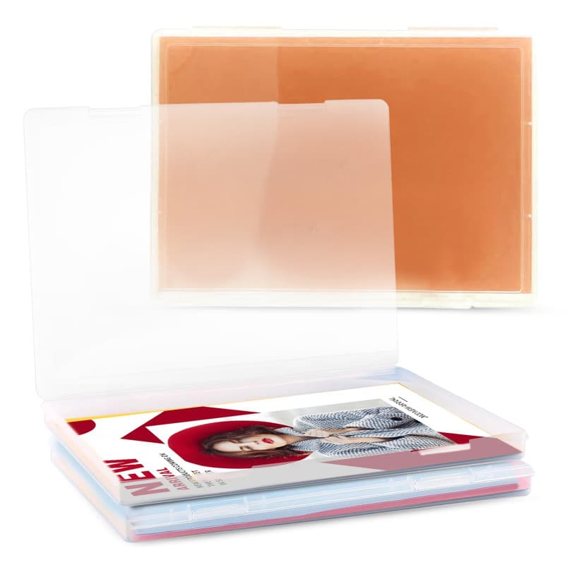 NEUSID Lot de 3 Boîtes de Rangement A4, Portable Boîte D'archivage Organiseur Transparent Empilable Boites Archives pour Documen