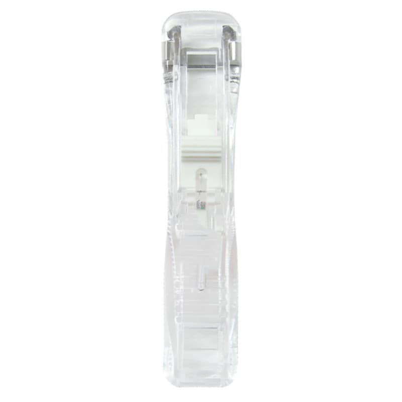 WANGCL Lot de 50 pinces à papier transparentes avec recharge en métal - Pour bureau, école, reliure - Grande taille - Avec distr