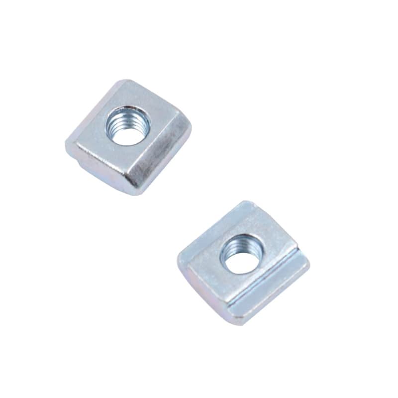 WANGCL 100 pièces écrou coulissant en T écrou en acier au carbone zingué attache pour profil en aluminium écrou carré à fente -