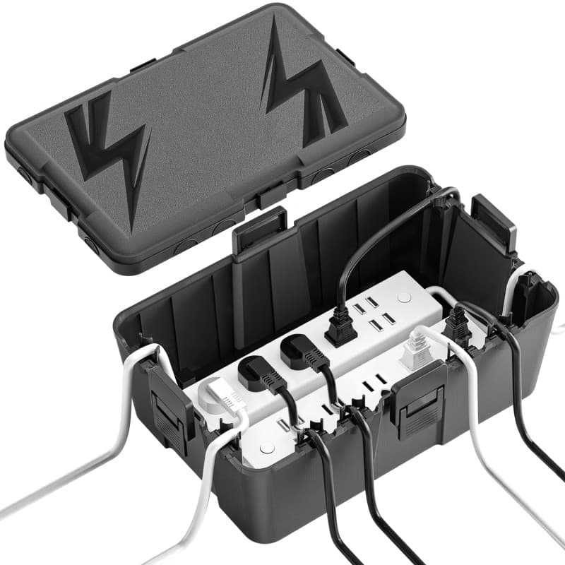 Boîte de Câble Etanche,33.2x22.4x13.3 CM Boite Etanche,Boite Etanche Electrique Exterieu,8 Entrée de Joint de Câble,IP54 Boite R