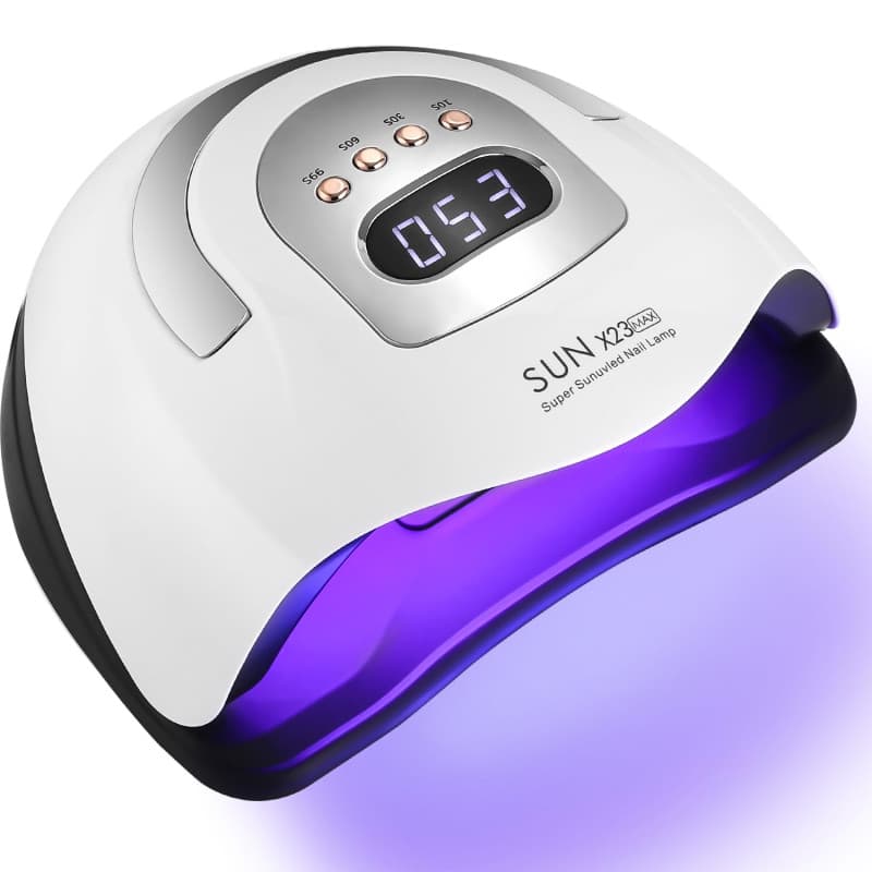 JOFLVA Lampe UV LED Ongles Gel 380W, Professionnel Sèche Ongles Automatique, Séchage Rapide, 81 LED Lampe, Grand LCD Ecran, 4 Mi
