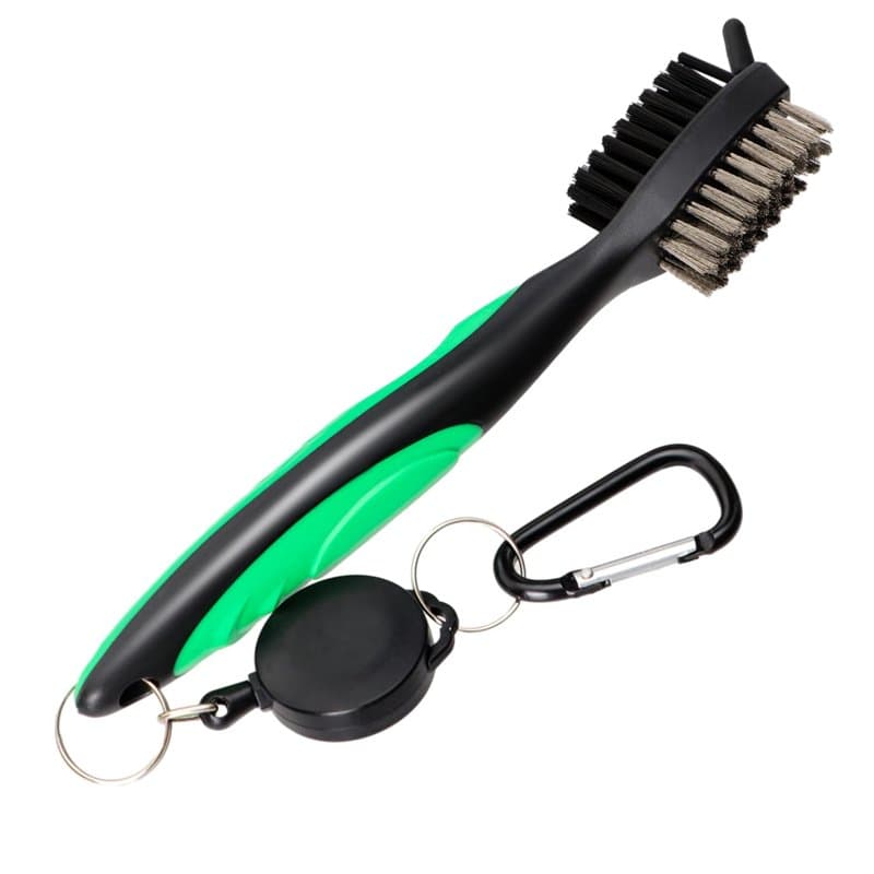 Brosse de nettoyage de club de golf rétractable de 61 cm en caoutchouc souple - Accessoires de golf - Se fixe facilement au sac