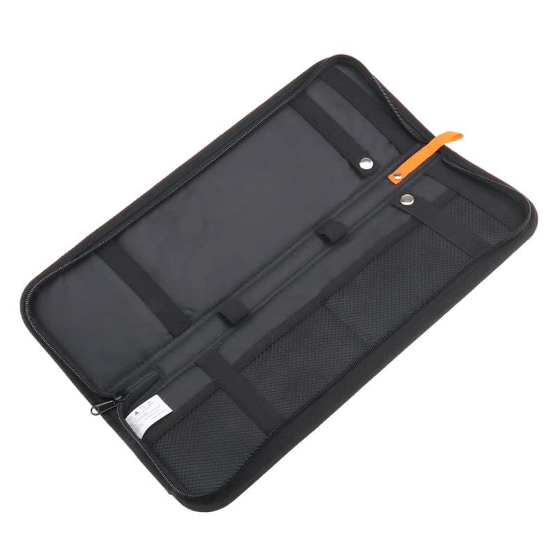 YINETTECH Sac de rangement portable élégant en nylon noir pour homme avec pinces à cravate et boutons de manchette 40,6 x 12,7 x