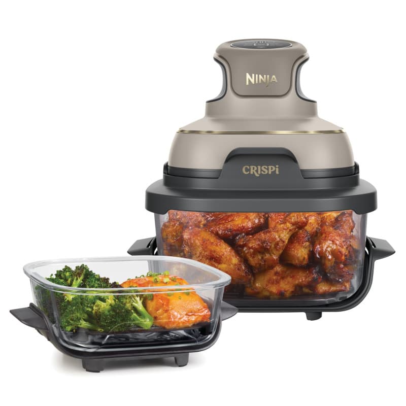 Ninja CRISPi Friteuse sans huile portable, 3,8L, 4-en-1 : Frire sans huile, Rôtir, Garder au chaud, Recroustiller, Design compac