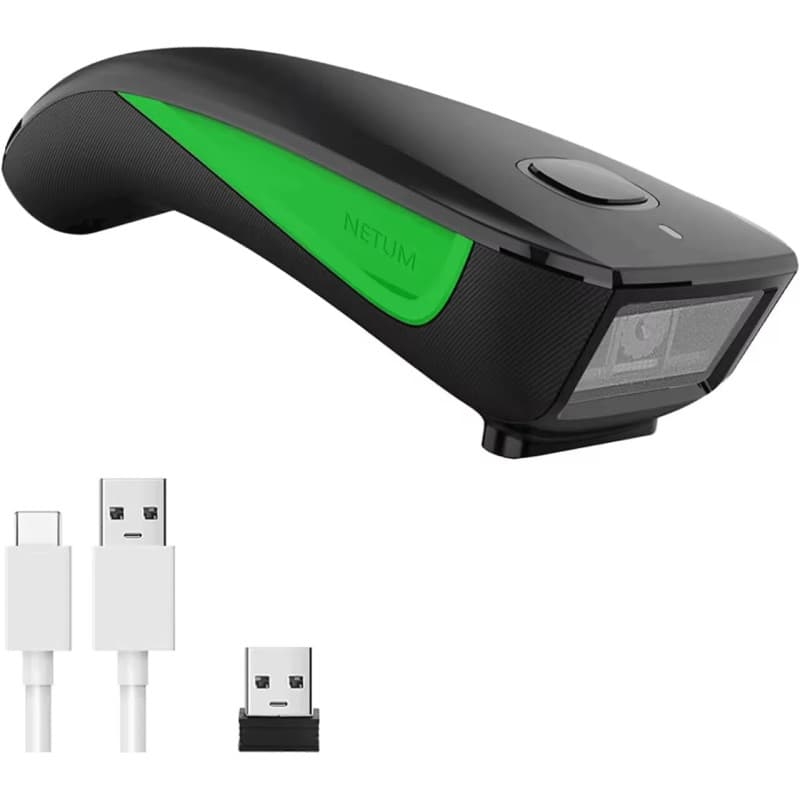 NETUM C740 Bluetooth Barcode Scanner, Douchette Lecteur de Code Barre sans Fil 1D pour Tablette iPhone iPad Android iOS PC POS