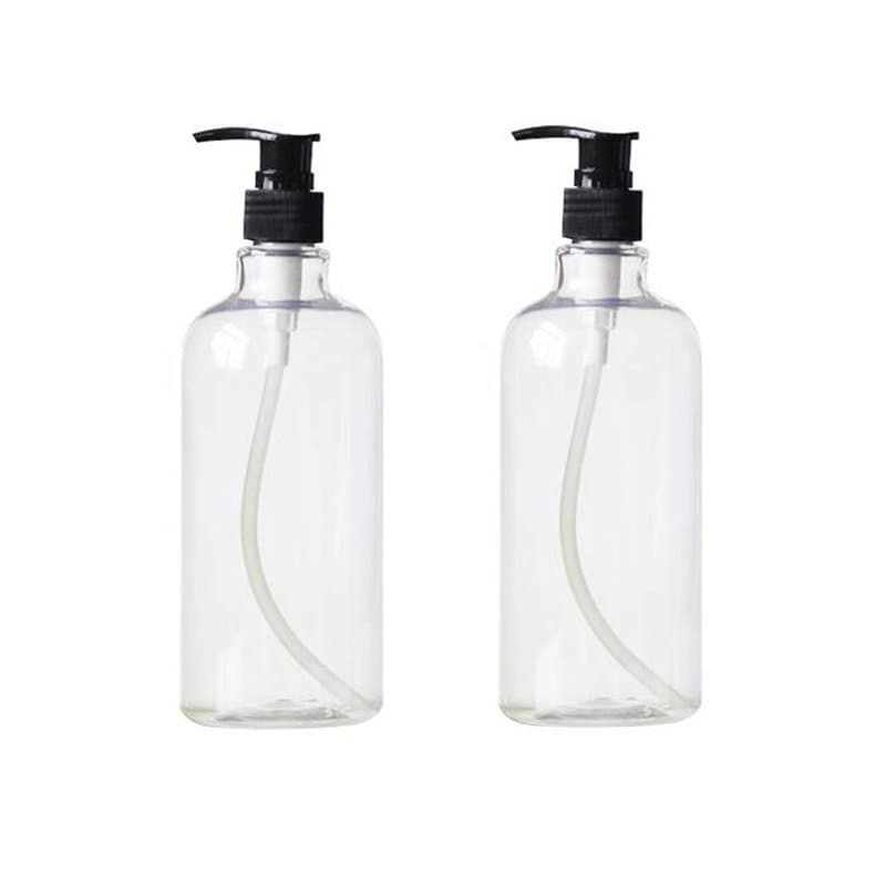 erioctry 2 PCS 500ml 17oz Rechargeable bouteille en plastique vide bouteilles flacons récipients avec le distributeur de pompe d
