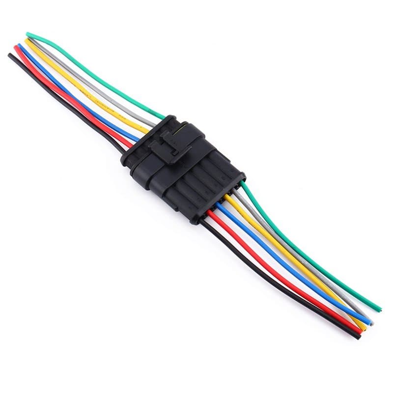 Qiilu 1PC Nouveau 3/4/5/6 Pin Way Voiture Imperméable Auto Fil Électrique Connecteur Plug(6 Pin)