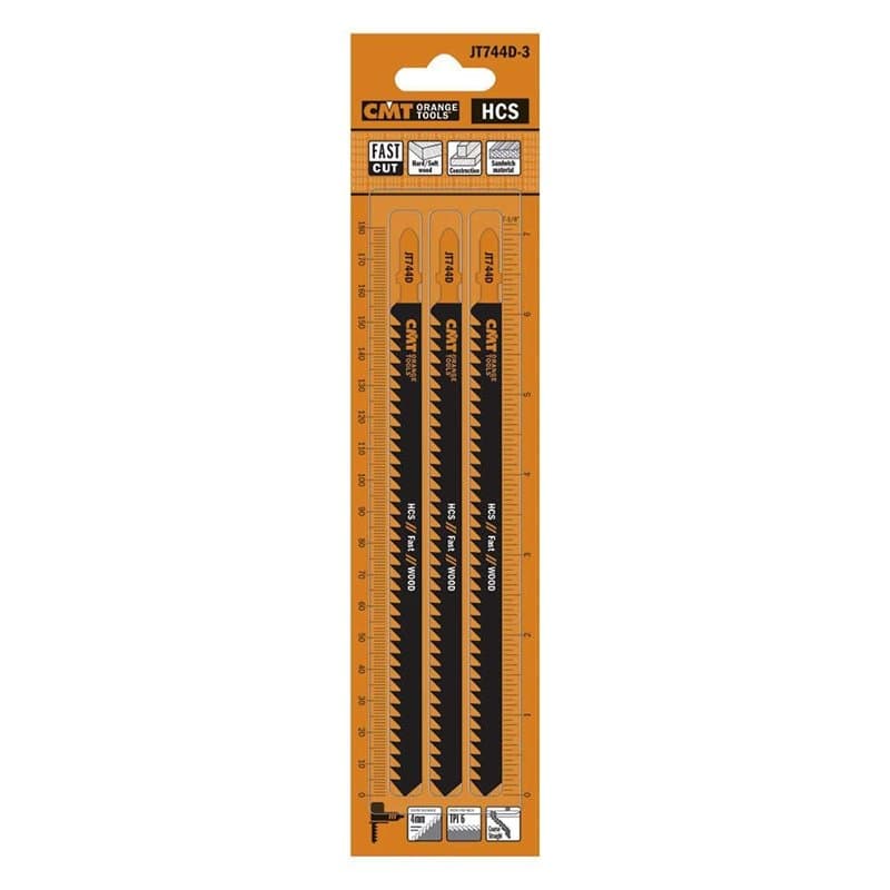 CMT Jt744d-3 Lames de scie sauteuse pour bois (lot de 3), 6–7/162,6 cm