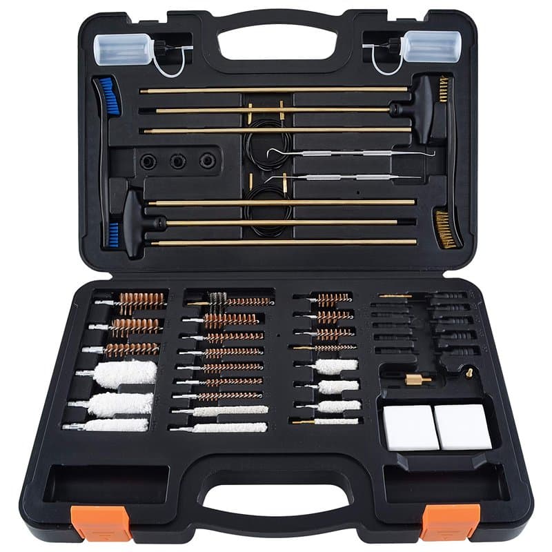 BOOSTEADY Kit de Nettoyage pour Fusil de Chasse, Kit Nettoyage Pistolet 12.20.30.243.280.40.45.357/9mm/.380, Brosses à Alésage e
