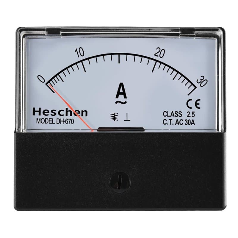 Heschen rectangle Panneau monté courant Mètre testeur Ampèremètre Dh-670 AC 0–30 A Classe 2,5 CE Énumérés