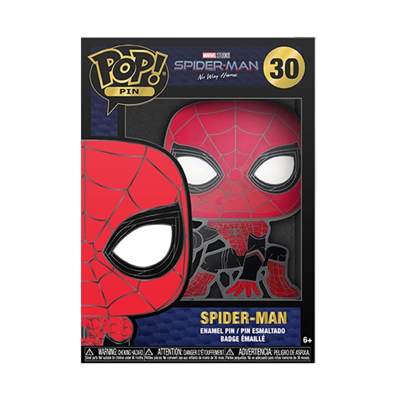 Funko Pop! Large Enamel Pin MARVEL: Spiderman Tom Holland - Spider-Man Pin en Émail - Broche Fantaisie Mignonne à Collectionner