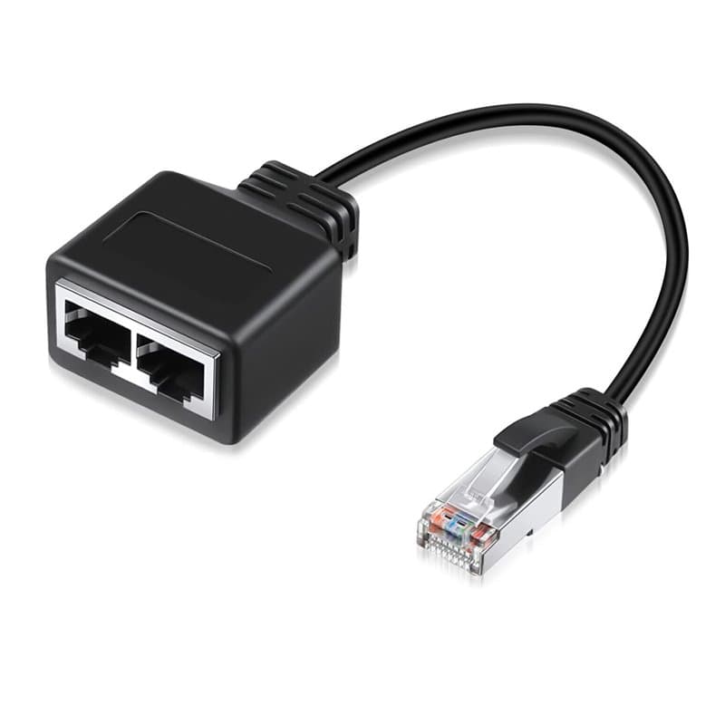 Répartiteur Ethernet RJ45 1 vers 2 adaptateur réseau haut débit mâle vers double femelle connecteur Internet LAN Socket Switch p