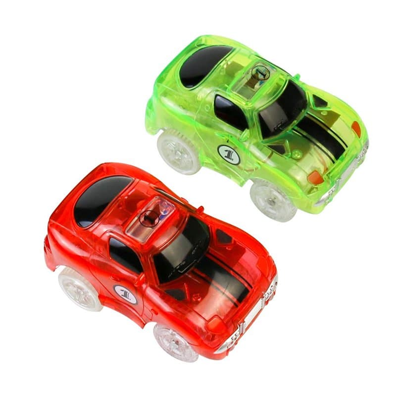 Circuit Voitures de Courses pour Les Enfants 2 PCS Jeux de Voitures Jouets pour Pistes Cadeaux pour Enfants 3 4 5 6 Ans, Livrais
