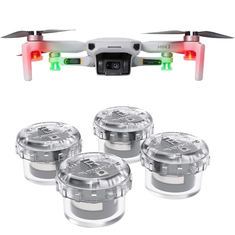 Motutech 4 pcs Lampes Vol de Nuit pour DJI Mini 4 Pro Mini 3 Pro Mavic 3 Mavic 3 Cine AIR 2S FPV Mini 2 Air 2 Air Mavic Pro 2 Cl