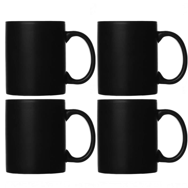 Smilatte M010 tasses à café en porcelaine noire mate, tasse en céramique classique 320 ml avec Hanlde pour thé au latte cappucci