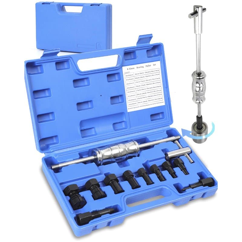 XSTARYE12pcs Velo Extracteur de Roulement Interieur avec Marteau Coulissant Trou Borgne Arrache Roulement avec 8 Pince de Serrag