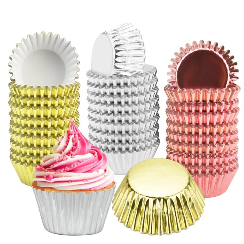 BUENTYA 600 PCS Mini Caissettes à Muffins Moule à Cupcakes Feuille d'Aluminium pour Truffes de Chocolat, Petites Bouchées, Desse