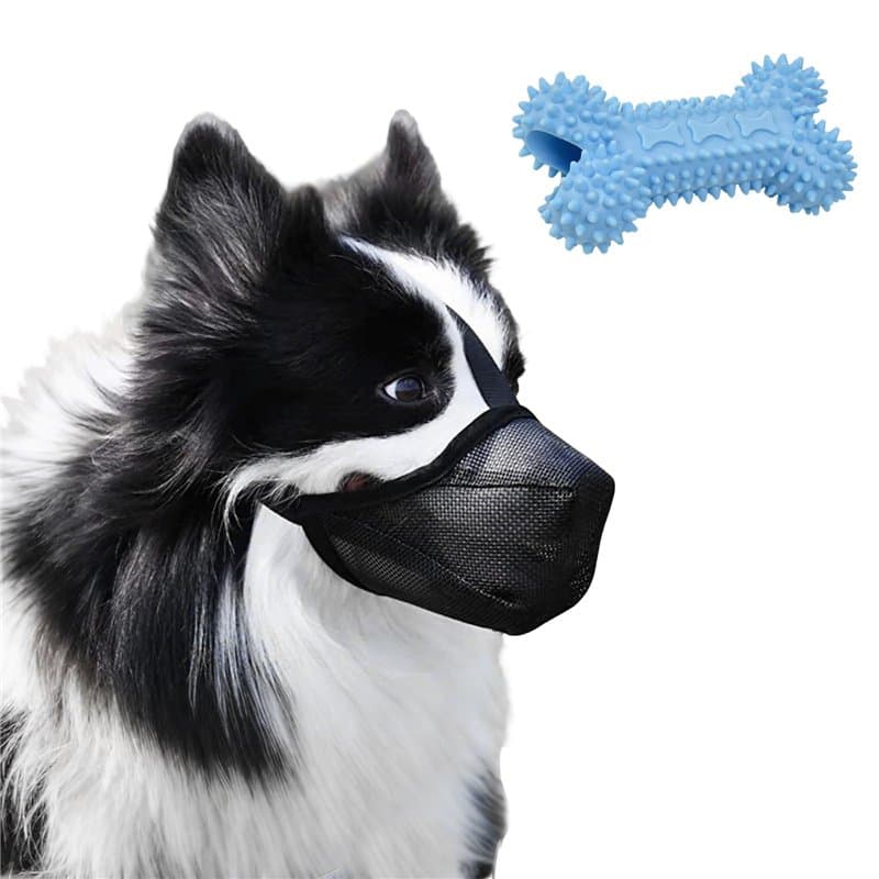 VGECEE Muselière Chien Réglable Évite de Manger/Mordre, Musèlieres Anti Aboiement Petite Taille, Muselière Chien Long Museau Res